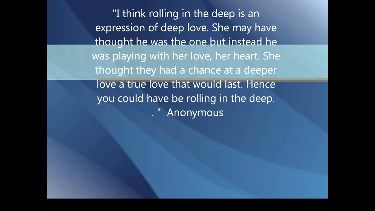 Phrasal verbs and Idioms in the song Rolling in the Deep by Adele - YouTube