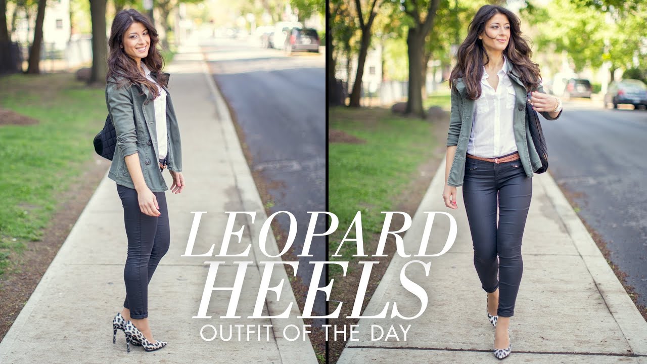 Leopard Heels Outfit of the Day - YouTube