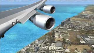 FSX 747-400X PMDG EL-AL Livery, Barcelona - Tel Aviv, Takeoff - Flight - Landing