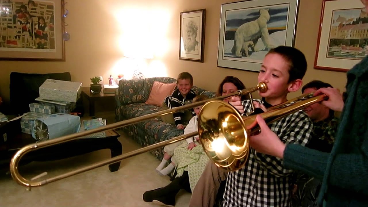 kids first time trombone playing YouTube