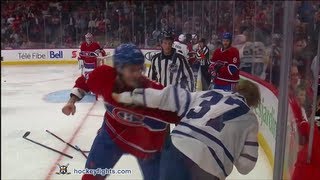 Carter Ashton vs Jarred Tinordi & Colton Orr vs George Parros Round 2 Oct 1, 2013