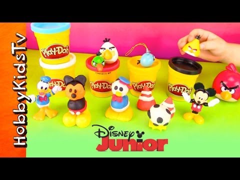 Disney PLAY-DOH Toy Surprise Eggs! Mickey Mouse Donald Duck Makeables