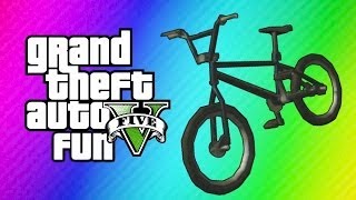 GTA 5 Online Funny Moments - BMX Bike Fun, Wack-a-Bike Mini Game, Chipotle!  (Gmod Transition Goof!)