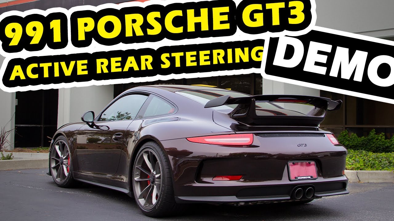 2014 Porsche GT3 active rear steering demonstration Video Thumbnail