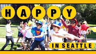 PHARRELL WILLIAMS "HAPPY" (IN SEATTLE) バイリンガール・バージョン☆