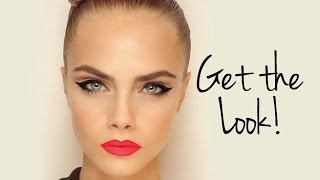 CARA DELEVINGNE FELINE FLICK MAKEUP TUTORIAL!