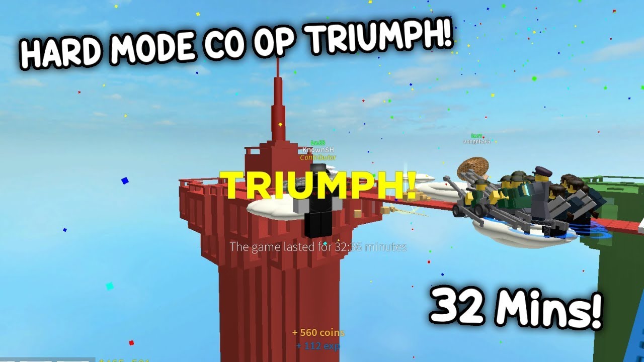 First Co Op Doomspire Map Triumph Hard Mode Tower Defense Simulator