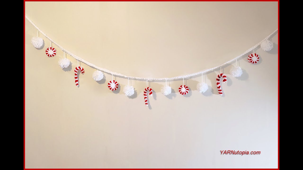 White,Peppermint,Candy,Christmas,Garland,G4106753 christmas tree in new yor...