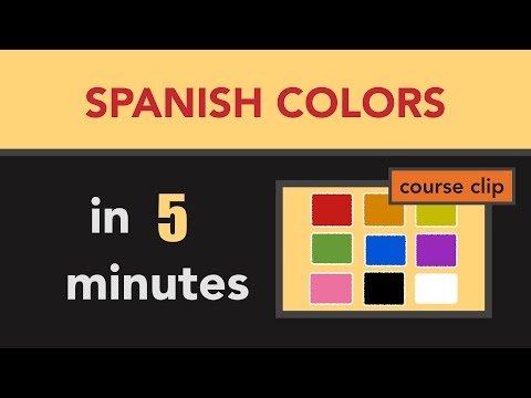 Spanish vocabulary - Learn Spanish Colors in Less than 5 minutes - YouTube