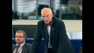 Janusz Korwin-Mikke w PE: Podczas wojny długów się nie spłaca 17.07.2014