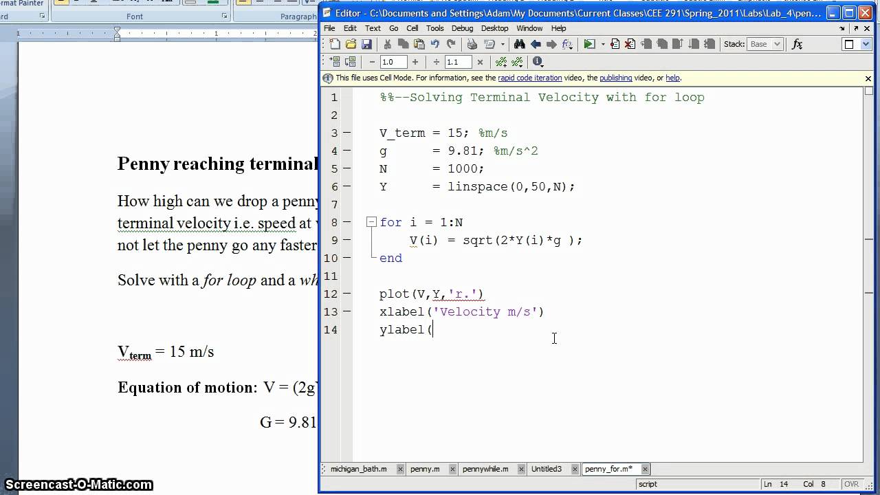 for loop in matlab with increment