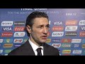 Croatia's Niko KOVAC Final Draw reaction (German)