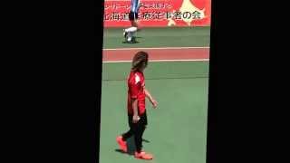 2014 05/31 コンサドーレ前座試合終了後のGLAYのTERUさん