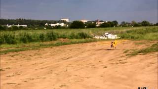 AirBrothers J-3 Cub 2310mm gasoline RC aircraft extreme landing