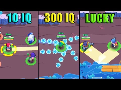 10 IQ vs 300 IQ vs LUCKY - NEW Brawl Stars Funny Moments #64