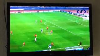 Falla Chicharito vs Real Sociedar 05/11/2013 Champions Leag