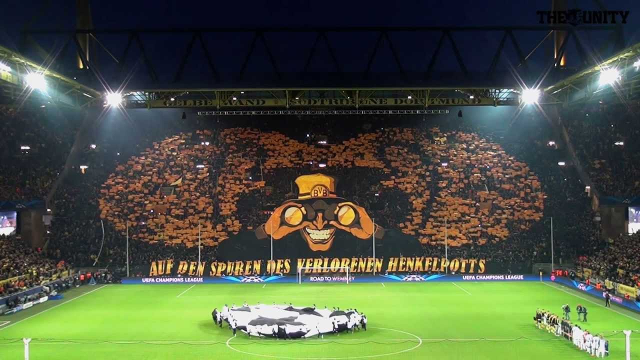 Borussia Dortmund - Malaga C.F. CHOREO Champions League - YouTube