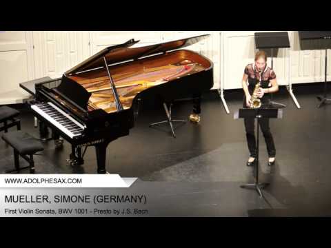 Dinant 2014 - Mueller, Simone - First Violin Sonata, BWV 1001 - Presto by J.S. Bach