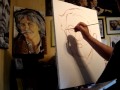 Portrait de Monsieur Coluche à l'acrylique 1