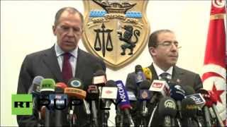 Пресс-конференция глав МИД России и Туниса