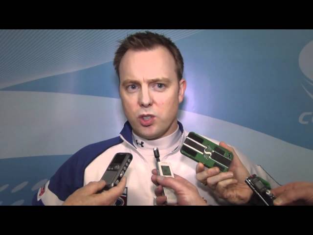 2011 Ford World Men's Curling Championship - Draw 2 Media Scrum