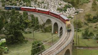 Modellbahn Eisenbahn Viadukt Brusio RhB Bernina Bahn