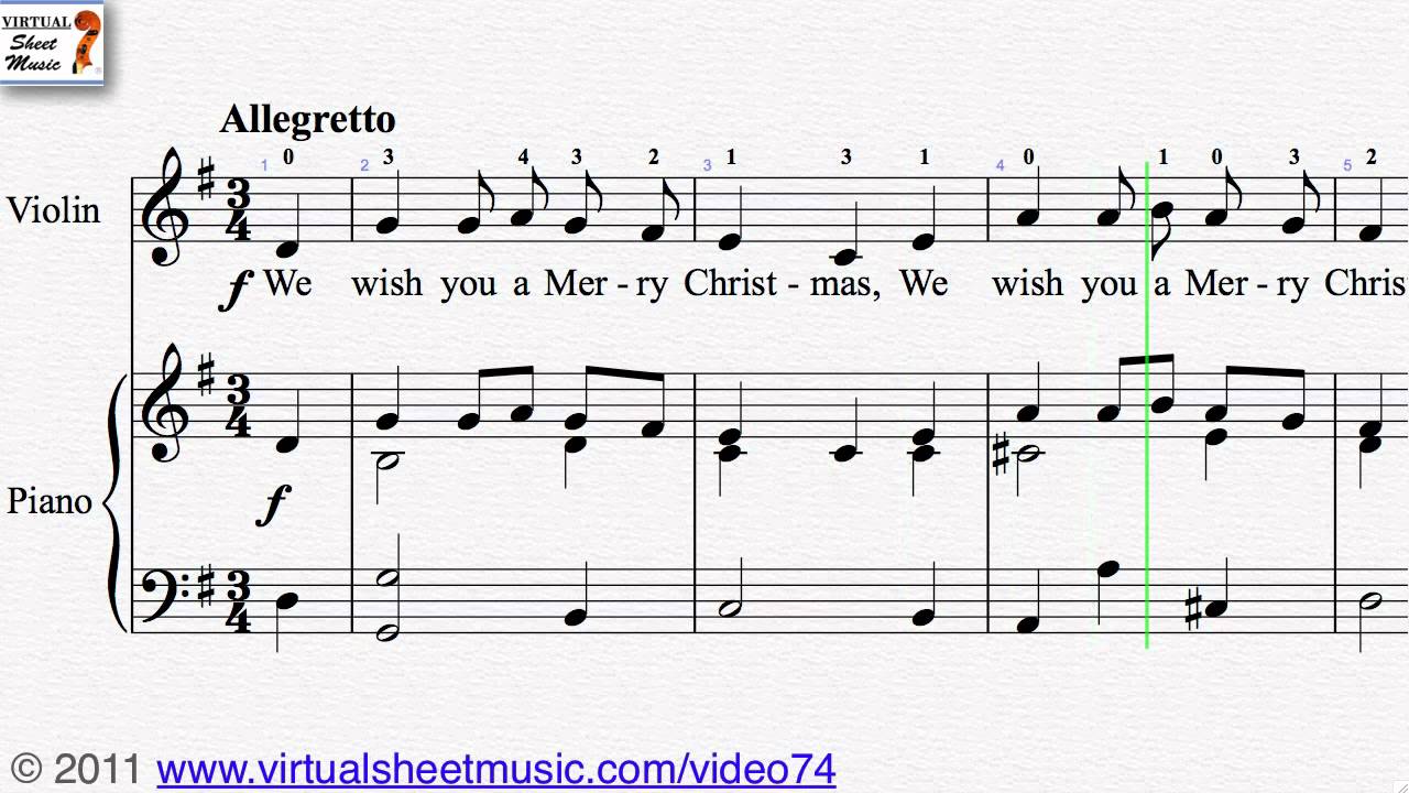 We Wish You A Merry Christmas - Christmas Sheet Music Video Score - YouTube