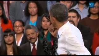 Obama Tries To Win Over Heckler On Immigration Reform