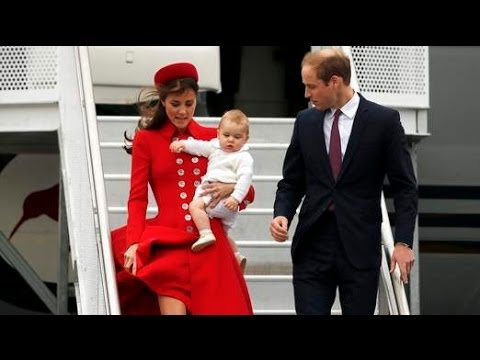 Kate And William En Route To New Zealand
Video: Royal Tour Down Under
Royal Visit Starts In New Zealand
Kate And William Arrive In New Zealand
UK royal tour of NZ and Australia: Will Prince George meet his bilby?
Prince George\'s first royal tour: The kid\'s a natural
Royal whirlwind: Catherine, Duchess of Cambridge\'s Marilyn Monroe moment
William, Kate and baby George begin tour of New Zealand, Australia 
Royal tour of Australian and New Zealand
Prince George in spotlight on first foreign tour
Baby Prince George off on first royal tour to Australia, N.Z.



The Duke and Duchess of Cambridge have arrived in New Zealand with Prince George for the start of their trip Down Under.
It is the first royal tour for the baby prince who is just eight months old.
The airport at Wellington was shrouded in mist and drizzly rain as William and Kate descended the steps of the Royal New Zealand Air Force (RNZAF) plane.
At times, gusts of wind threatened to lift up Kate\'s coat.
The royal guests were greeted by John Key, the Prime Minister of New Zealand, the Mayor of Wellington Celia Wade-Brown and other dignitaries.
The Duchess of Cambridge was wearing a scarlet coat by designer Catherine Walker, and a matching hat by Gina Foster hat.
In honour of her hosts she also wore a silver fern brooch, a symbol of New Zealand, which she had borrowed from the Queen.
It had been a present to the monarch from the women of Auckland during her 1953-54 Commonwealth tour.
William wore a suit, and George, carried by his mother, had on a cream cardigan, white shorts and matching shoes.
They then left the airport for an official ceremony at Government House, where they received a traditional Maori welcome.
Mr Key tweeted: \