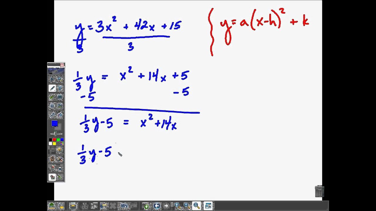 standard to vertex form converter