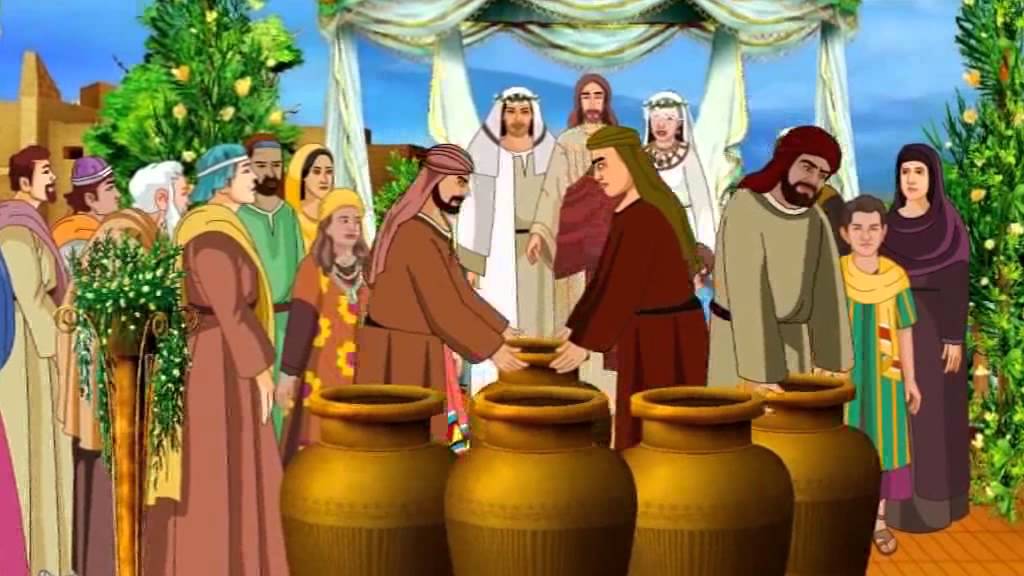 Jesus Turns Water into Wine In The Wedding At Cana ( Bible Cartoon