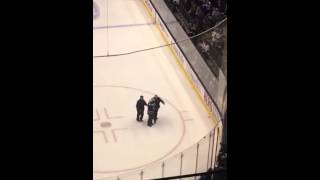 Leafs fan gets on Ice