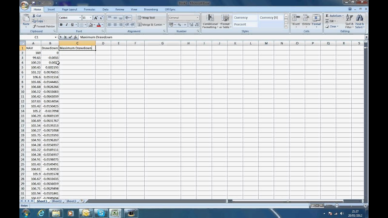 Maximum drawdown calculation forex