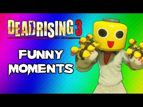 Dead Rising 3 Funny Moments Gameplay 3 - Invisible Zombie Glitch, Duck Gloves, Party Slapper Fun