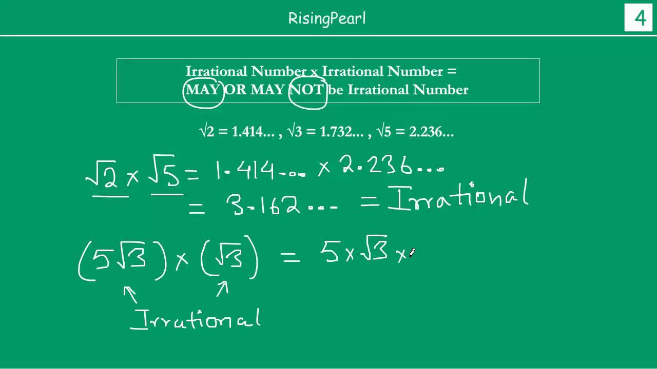 Multiplying and Dividing two Irrational numbers (2 of 4) - YouTube