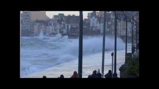 St Malo Le Sillon  Grande Marée  2 février 2014