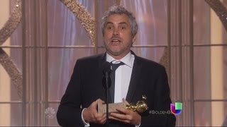 El mexicano Alfonso Cuarón ganó el Globo de Oro -- Noticiero Univisión