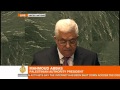 Draft resolution calling for Palestinians to be given upgraded UN status being introduced to General Assembly.

Palestinian Authority President Mahmoud Abbas says it is time for the international community to support a two-state solution.