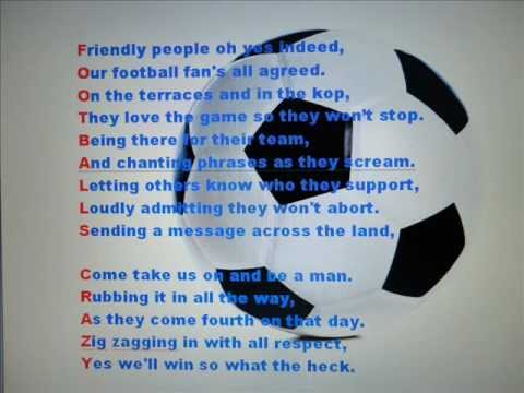 FOOTBALLS CRAZY (poem/rhyme) - YouTube