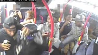 Thugs Laugh As They Kick  Woman Unconscious On Bus