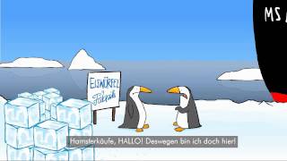 Lustige Pinguine - Hamsterkäufe