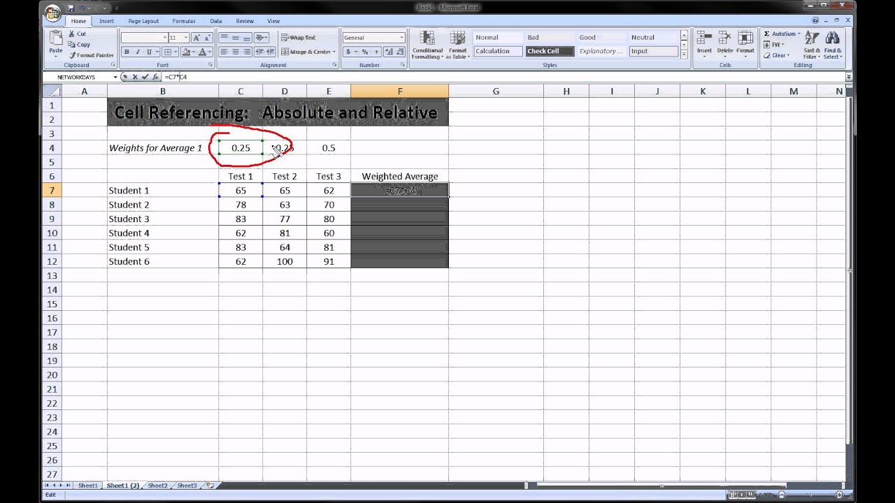 define relative cell reference excel