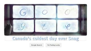 Canada's coldest day ever Snag, Yukon 1947 −63 °C