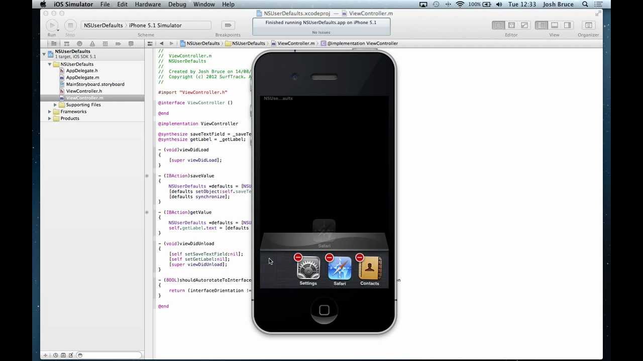 Xcode 4.4 Tutorial - NSUserDefaults - YouTube