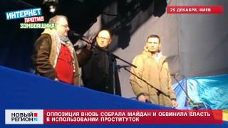 29.12.13 Оппозиция вновь собрала Майдан и обвинила власть в использовании проституток
