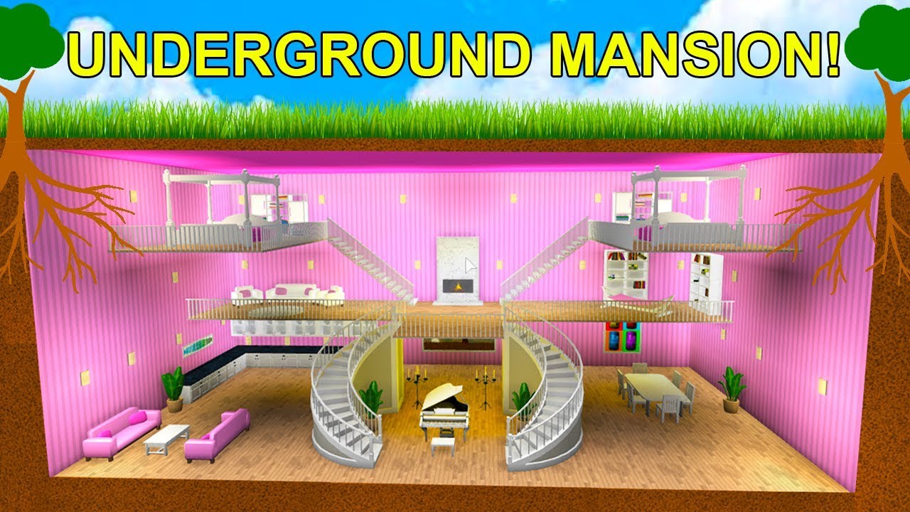 I Built A Huge Underground Secret Mansion Roblox