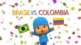 ¡El Mundial con Pocoyó! Brasil vs Colombia, a por los cuartos :)