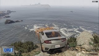 【GTA5】車を炎上させて海へ落とす！