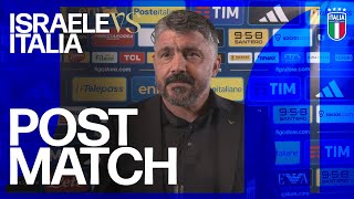 Gattuso: “Bene la vittoria ma dobbiamo migliorare” | Israele-Italia 4-5 | Mondiale 2026