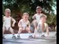 Babies on Roller Skates with Robot